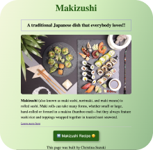 Image of sushi website